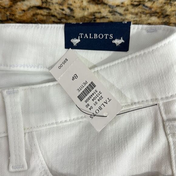 Talbots White High Waist Skinny Leg Ankle Length Jegging Size 8P - Picture 5 of 10
